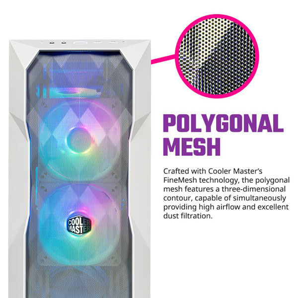 Cooler Master TD300 Mesh ARGB (M-ATX) Cabinet (White)